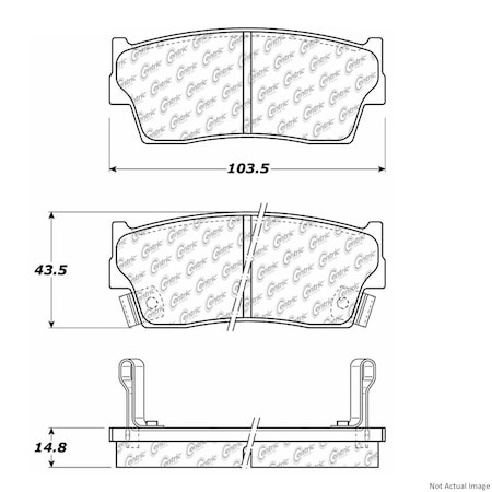 Centric Parts CERAMIC BRAKE PAD W/SHIMS 103.0418